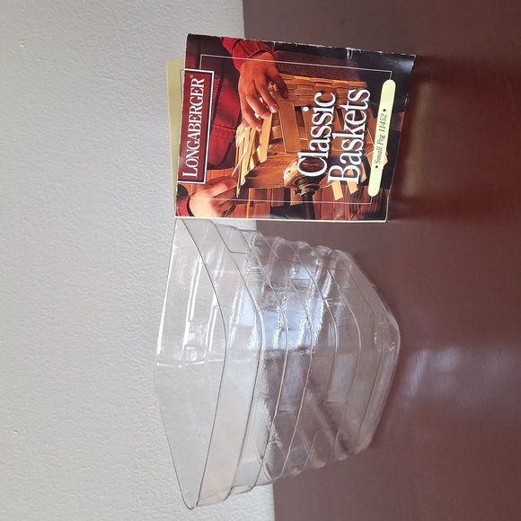 Longaberger Small Peg Basket with Fabric Liner and Plastic Protector 1998 - Picture 5 of 16
